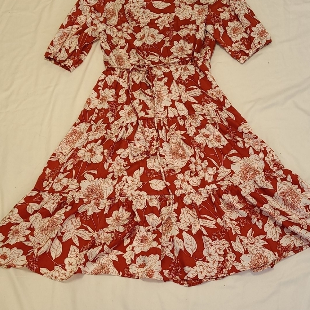 NWT Rebecca Minkoff Red Floral Wrap Dress … - Picture 16 of 16